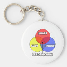 Venn Diagram .. Electricians Key Chain