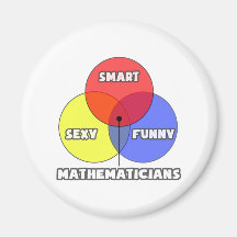 Venn Diagram .. Mathematicians Refrigerator Magnet