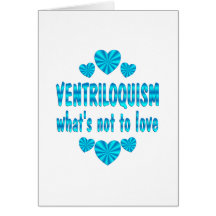VENTRILOQUISM LOVE GREETING CARDS