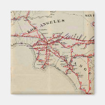 Ventura, Los Angeles, San Bernardino, Orange Fridge Magnet