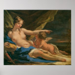 Venus and Cupid, Giovanni Antonio Pellegrini Poster