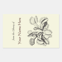 Venus Flytrap Bookplate Stickers