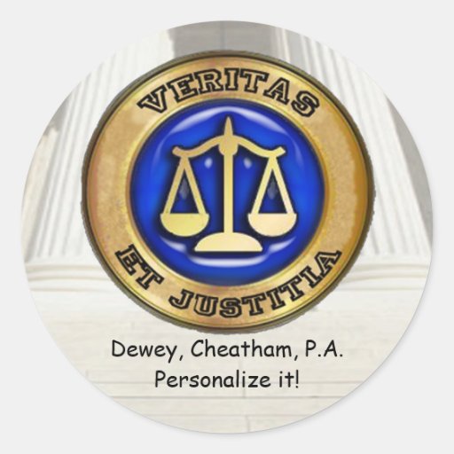 VERITIAS Envelope Seal Round Stickers