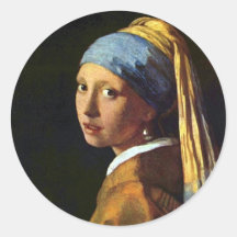 Vermeer: The Girl with Pearl Earring art sticker