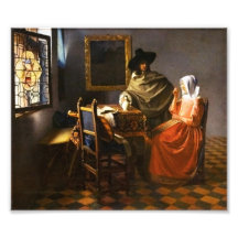 Vermeer The Glass of Wine Photo Print