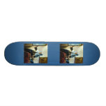 Vermeer's Young Woman with a Water Pitcher ca 1665 Skate Board Decks