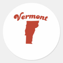 VERMONT Red State Stickers