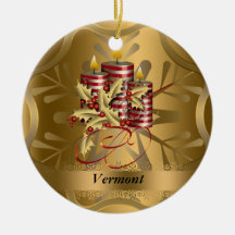 Vermont State Christmas Ornament