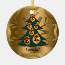 Vermont State Christmas Ornament