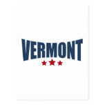 Vermont Three Stars Design Post Card