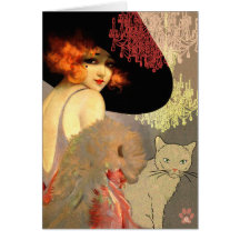 Veronica Cat and Chandelier Note Cards