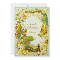 Versailles Peacock Garden Wedding or Event invitations