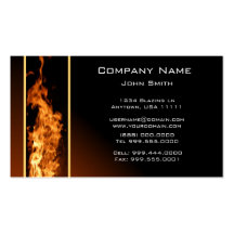 Vertical Flame Business Card
