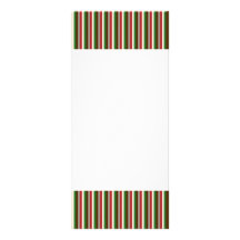 Vertical Holiday Stripes Rack Card