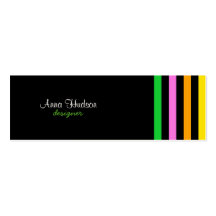 Vertical Stripes Blue, Red, Yellow, Green Business Card