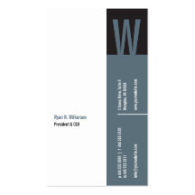Verticality Monogram Business Card