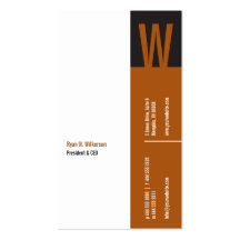 Verticality Monogram Business Card
