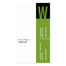 Verticality Monogram Business Card