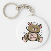Very Huggable Teddy Bear Key Chain