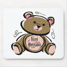 Very Huggable Teddy Bear Mouse Pad