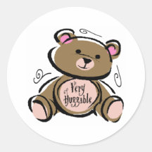 Very Huggable Teddy Bear Stickers