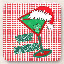 Very Merry! Christmas Martini DrinkCoasters