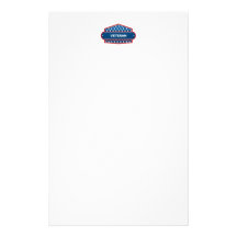 Veteran Emblem Customized Stationery