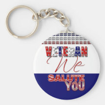 Veteran's day memorial "we salute you" key chains