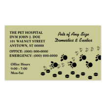 VETERINARIAN VETS PET SERVICE BUSINESS CARDS