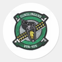 vfa-105 squadron patch round sticker