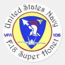 VFA-106 GLADIATORS ROUND STICKER