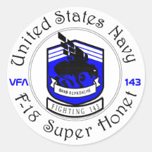 VFA-143 PUKIN GOGS ROUND STICKERS