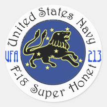 VFA-213 BLACK LIONS - F-18 SUPER HORNET STICKER