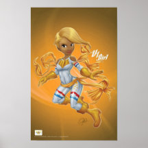 VI Girl Super Hero Poster