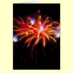 Vibrant 4th of July Fireworks Card cards