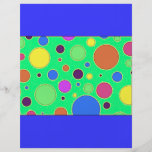 Vibrant Neon Green Polka-dots Personalized Flyer