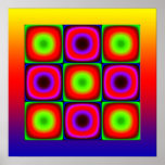 Vibrating Green Print