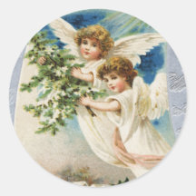Victorian Angel Christmas sticker