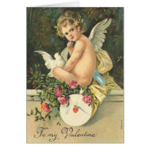 Victorian Angel Valentine's Day Card