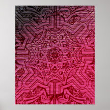 Victorian Arabesque, IDALIS - Claret Poster