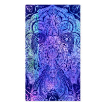 Victorian Arabesque, KASBAH - Navy & Cyan Business Card