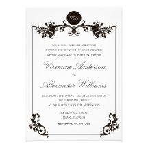 VICTORIAN BLACK & WHITE  | WEDDING INVITATION