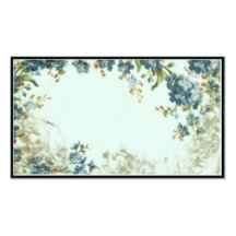Victorian Blue Floral Business Card Template