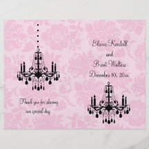Victorian Chandelier Wedding Program Flyer