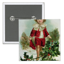 Victorian Christmas postcard depicting a boy Buttons