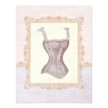 Victorian Corset Lingerie Bridal Shower Personalized Invitations