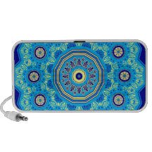 Victorian Flora and Fauna Blue Portable Speakers