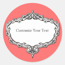 Victorian Frame Print Customisable Sticker