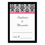 Victorian Fuchsia Pink and White Damask Business Cards