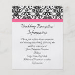Victorian Fuchsia Pink and White Damask Full Colour Flyer